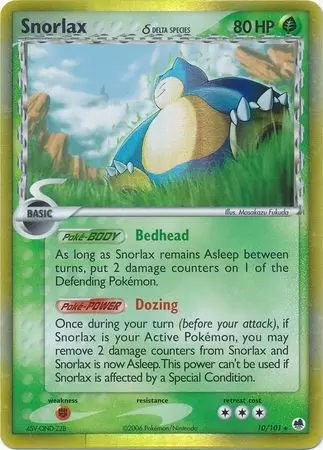 EX Dragon Frontiers - Snorlax Holo Logo
