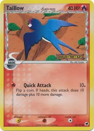 EX Dragon Frontiers - Taillow Holo Logo