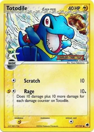 EX Dragon Frontiers - Totodile Holo Logo