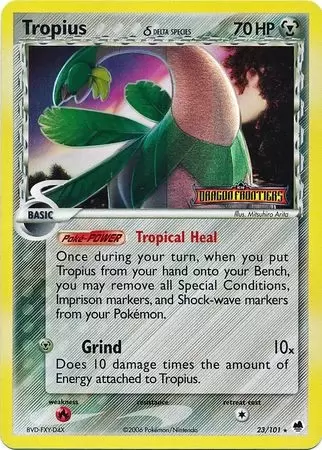 EX Dragon Frontiers - Tropius Holo Logo
