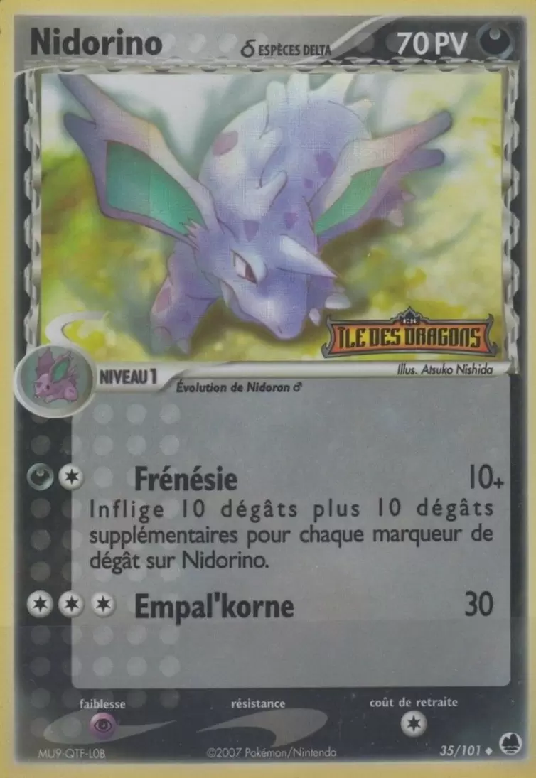 Iles des Dragons - Nidorino holographique Logo