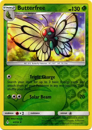 Butterfree Reverse - Unbroken Bonds Pokémon card 4/214