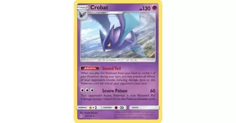 Crobat 66/214 Rare Holo Pokemon Unbroken Bonds