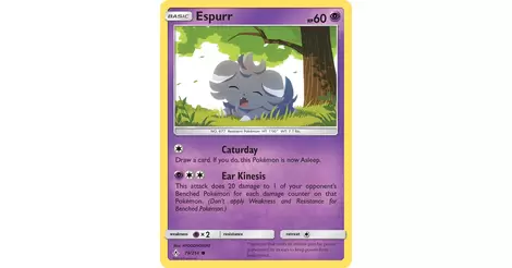 Pokemon Unbroken Bonds Espurr Common Card 79/214 NM