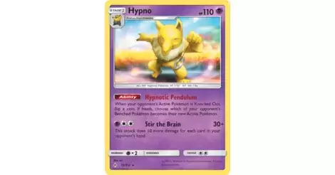 Pokemon Sun And Moon Hypno Single Card Uncommon 