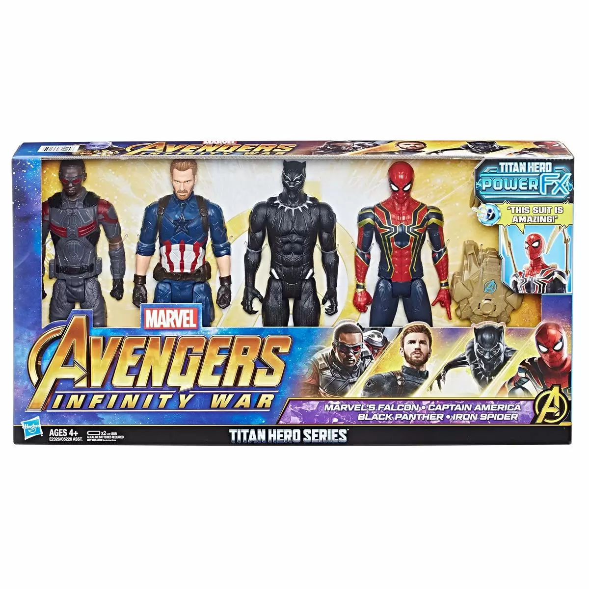 With Iron Spider NEW Marvel Avengers Infinity War Titan Hero Series 4 Pack 