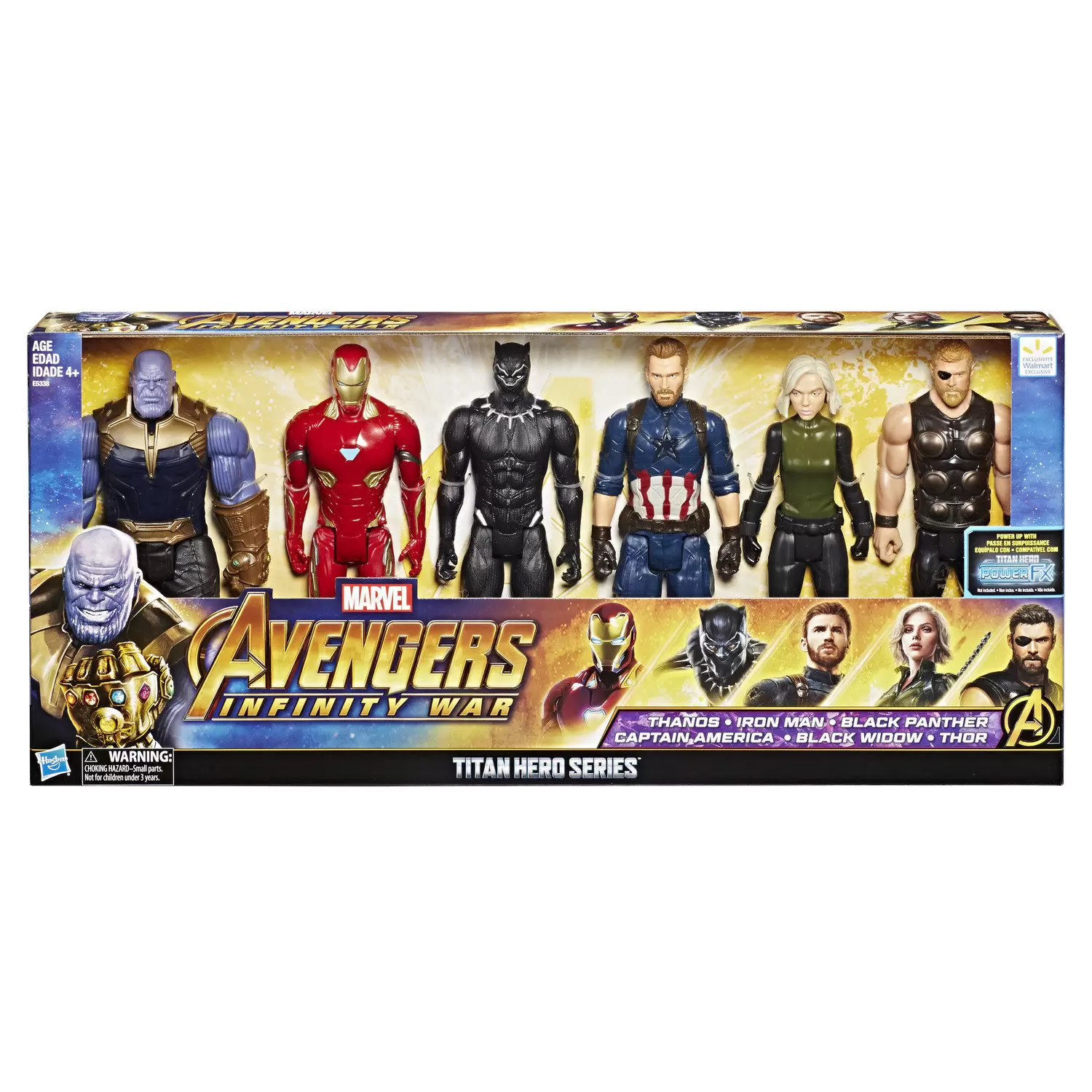 Titan Hero Series - Thanos, Iron Man, Black Panther, Captain America, Black Widow & Thor - Avengers Infinity War