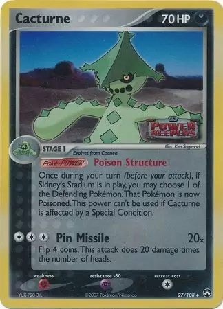 EX Power Keepers - Cacturne Holo Logo