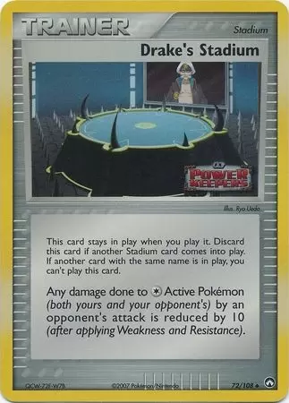 EX Power Keepers - Drake\'s Stadium Holo Logo