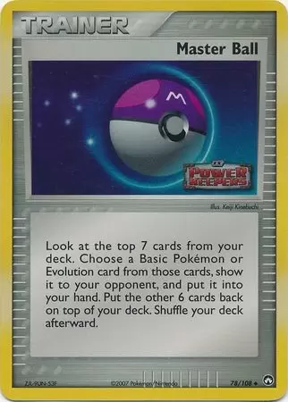 EX Power Keepers - Master Ball Holo Logo