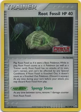 EX Power Keepers - Root Fossil Holo Logo