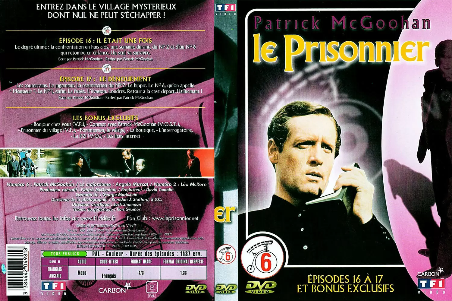 Le Prisonnier - Le Prisonnier: Vol. 6 Épisodes 16 à 17 et Bonus