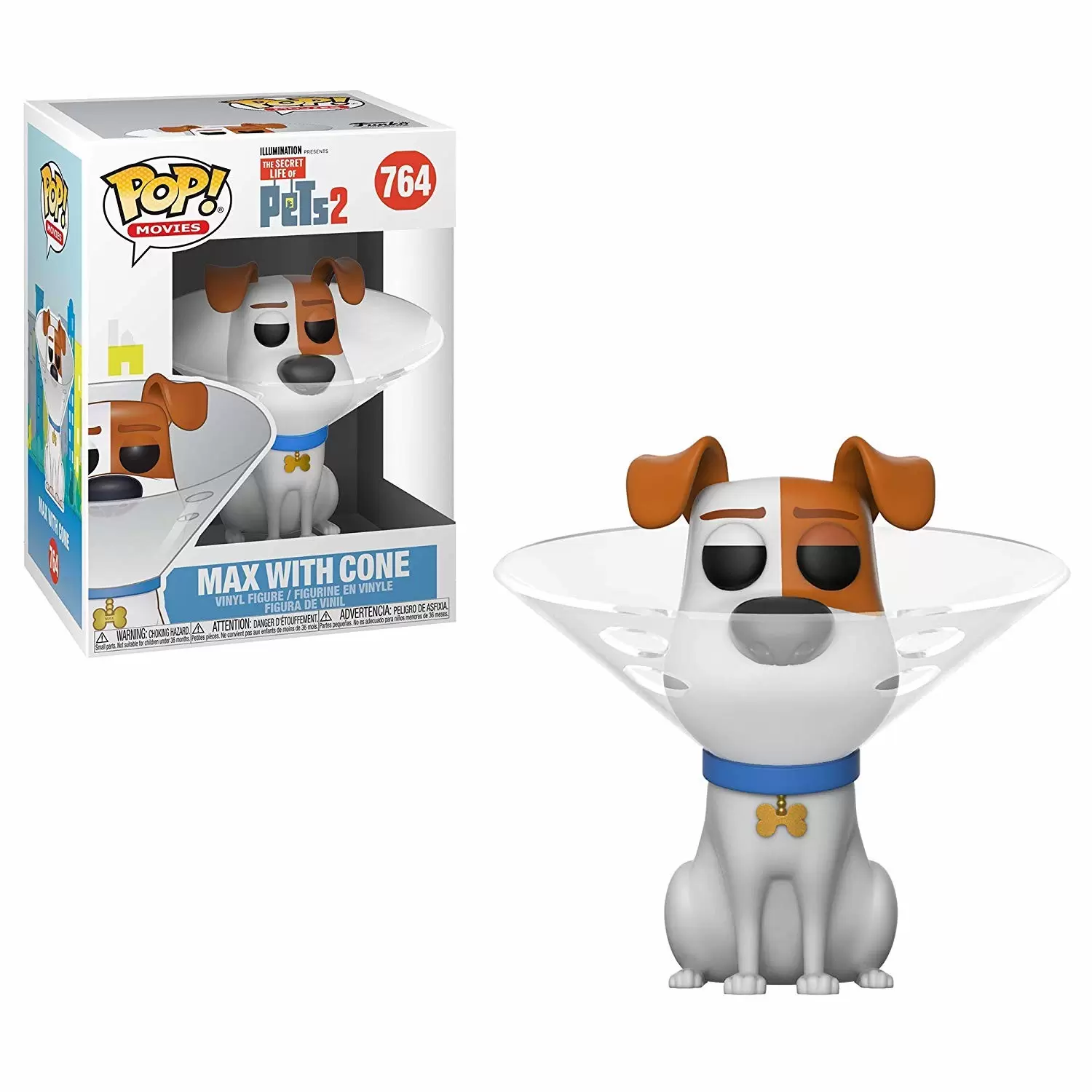POP! Movies - The Secret Life of Pets 2 - Max wearing a cone of shame