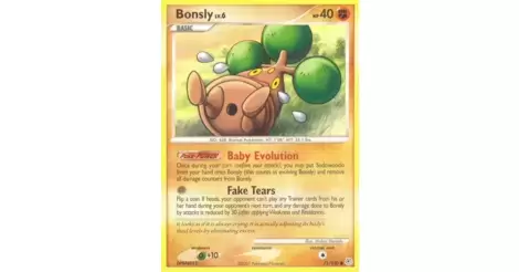 Bonsly - Diamond & Pearl Pokémon card 71/130