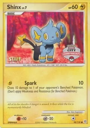 Diamond & Pearl - Shinx City Championships Staff