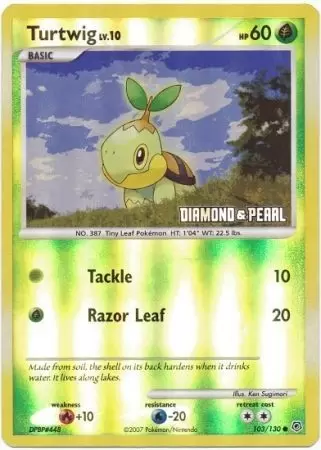Turtwig Diamond & Pearl Pokemon Card