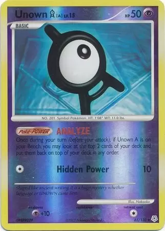 Unown A Diamond & Pearl, Pokémon