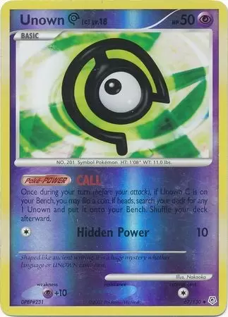 Diamond & Pearl - Unown C Reverse