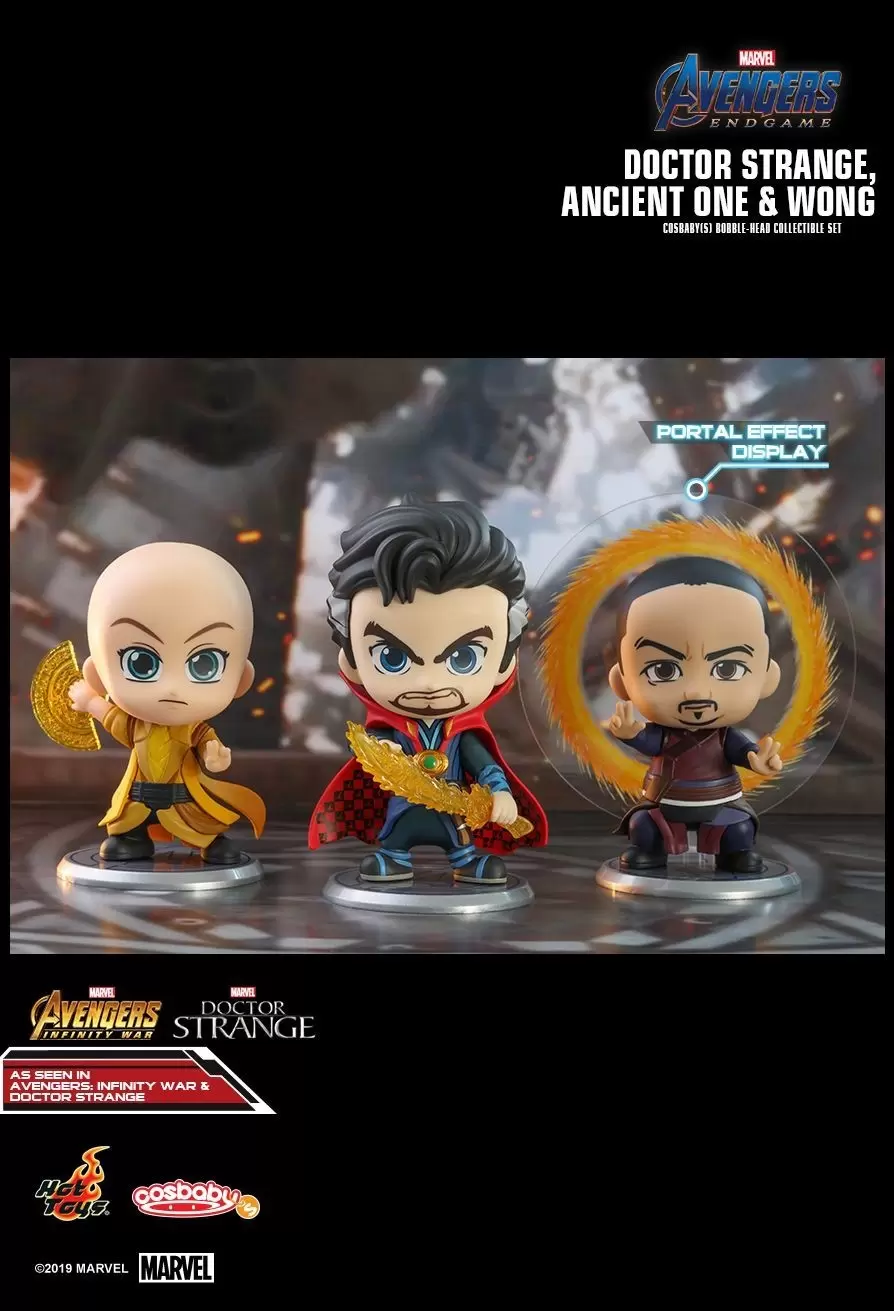 Cosbaby Figures - Avengers: Endgame - Doctor Strange, Ancient One & Wong