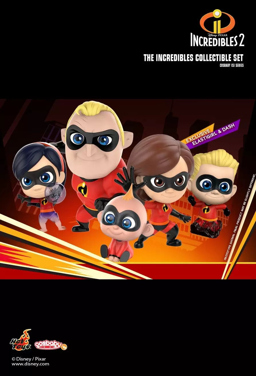 Cosbaby Figures - Incredibles 2 - The Incredibles Collectible Set