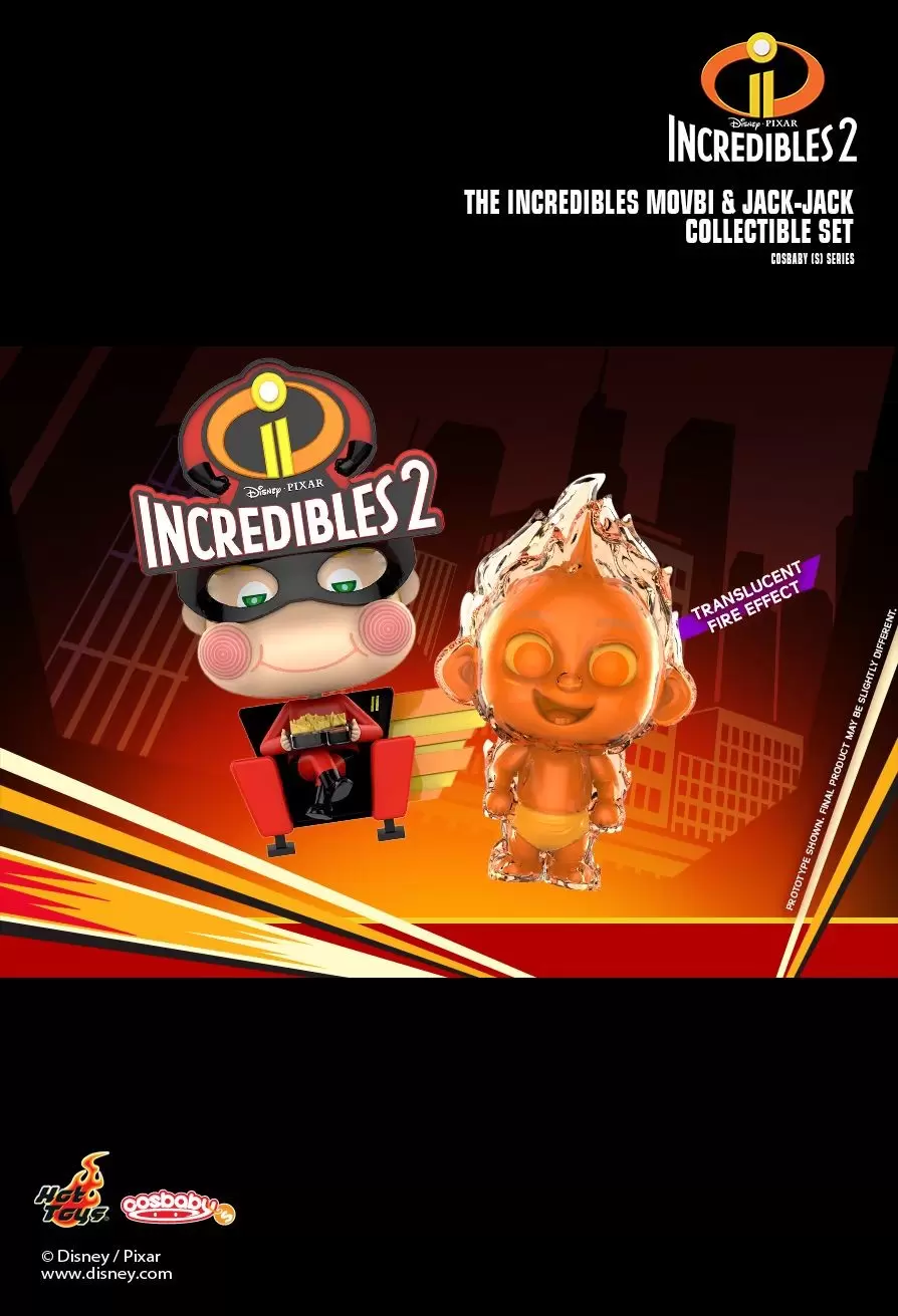 Cosbaby Figures - Incredibles 2 - The Incredibles MOVBI & Jack-Jack