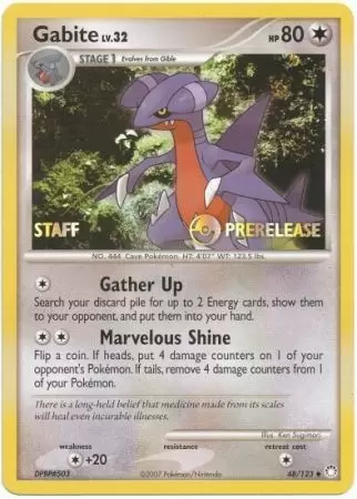 Mysterious Treasures - Gabite Prerelease Staff