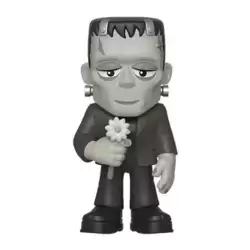 Frankenstein  holding a flower Black and White