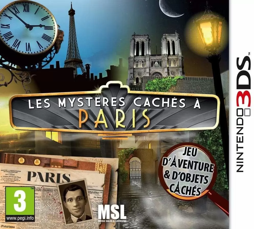 Nintendo 2DS / 3DS Games - Les Mystères Cachés à Paris