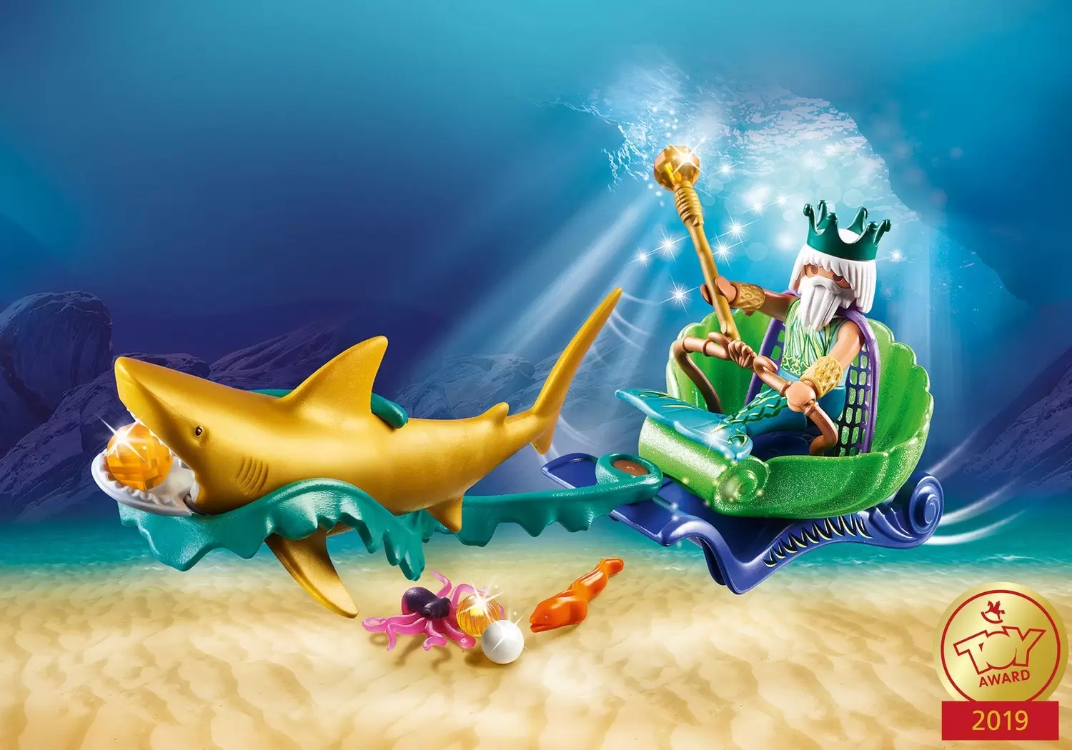 Playmobil underwater world - Sea King with Shark Carriage