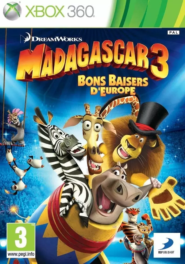Jeux XBOX 360 - Madagascar 3 : Bons Baisers D\'europe