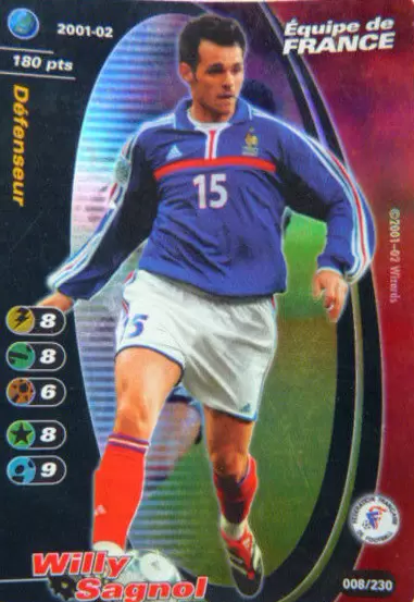 Wizards Football Champions France 2001/2002 - Willy Sagnol - Equipe De France