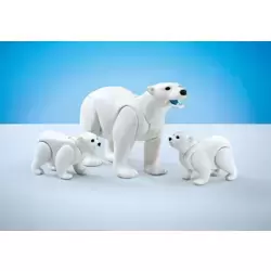Famille d'ours blanc