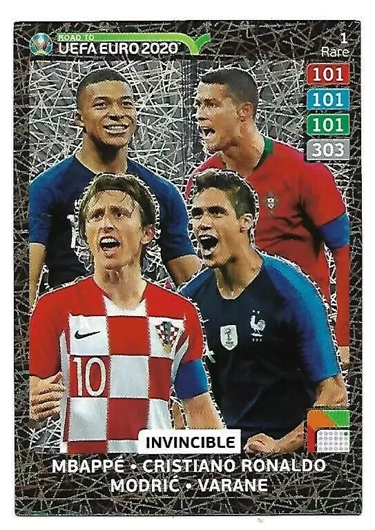Adrenalyn XL - Euro 2020 - Invincible (Kylian Mbappé, Cristiano Ronaldo, Luka Modrić, Raphaël Varane)