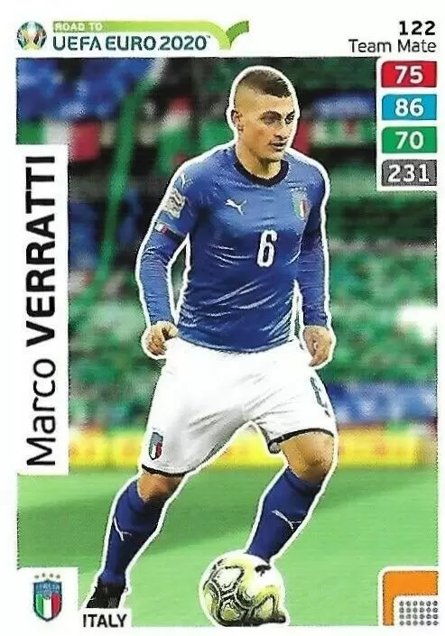 figurina CARD PANINI ADRENALYN XL ROAD TO UEFA EURO 2020 326 VERRATTI