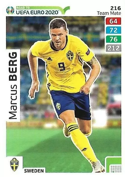 Adrenalyn XL - Euro 2020 - Marcus Berg - Sweden