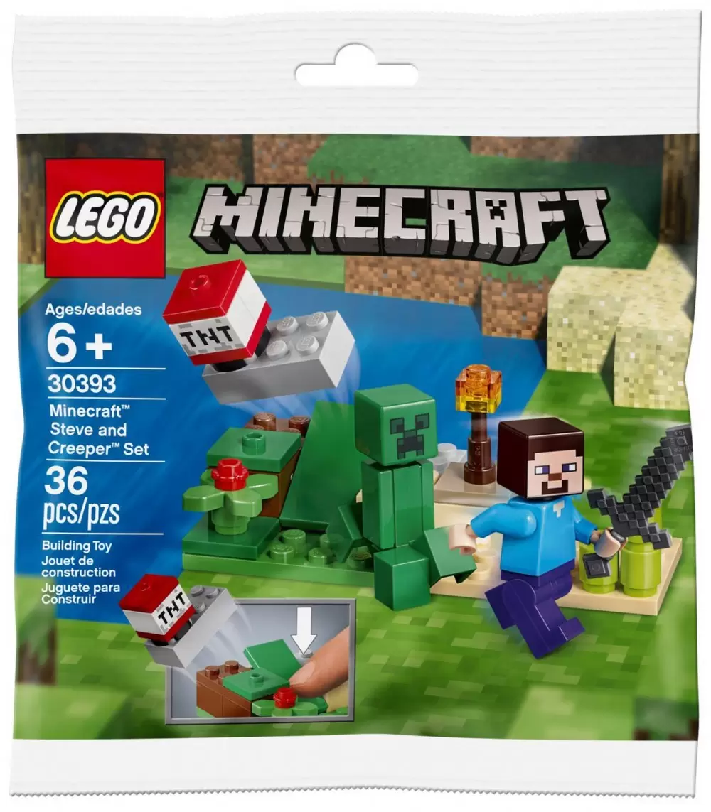 LEGO Minecraft - Minecraft Steve and Creeper Set (Polybag)