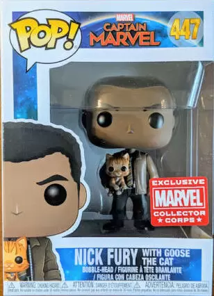 POP! MARVEL - Captain Marvel - Nick Fury With Goose The Cat