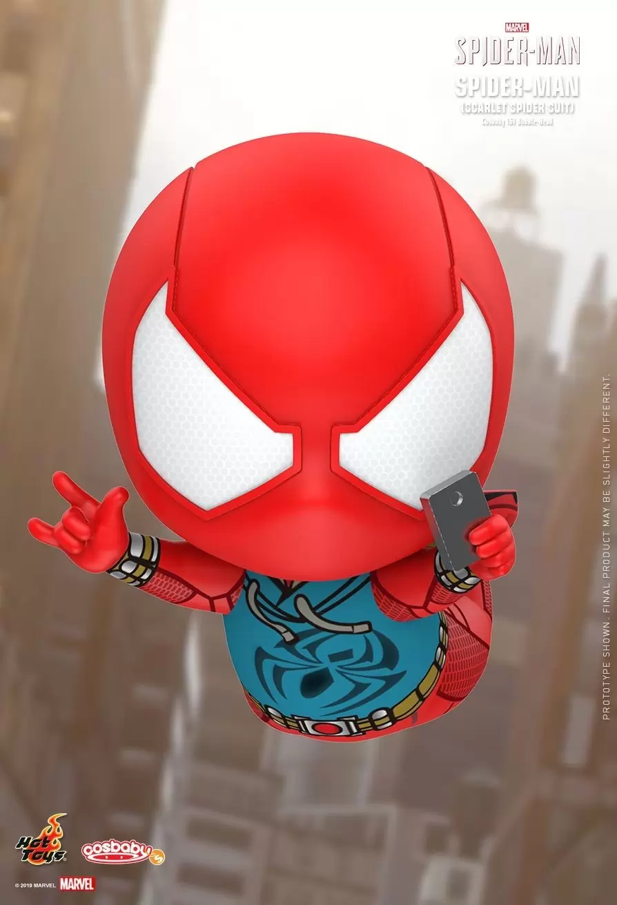 Cosbaby Figures - Spider-Man - Scarlet Spider Suit