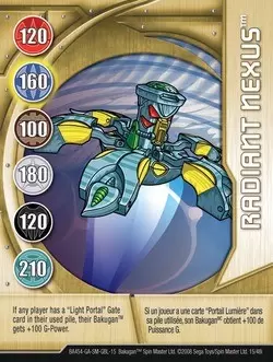 Bakugan Battle Brawlers Cards - Radiant Nexus