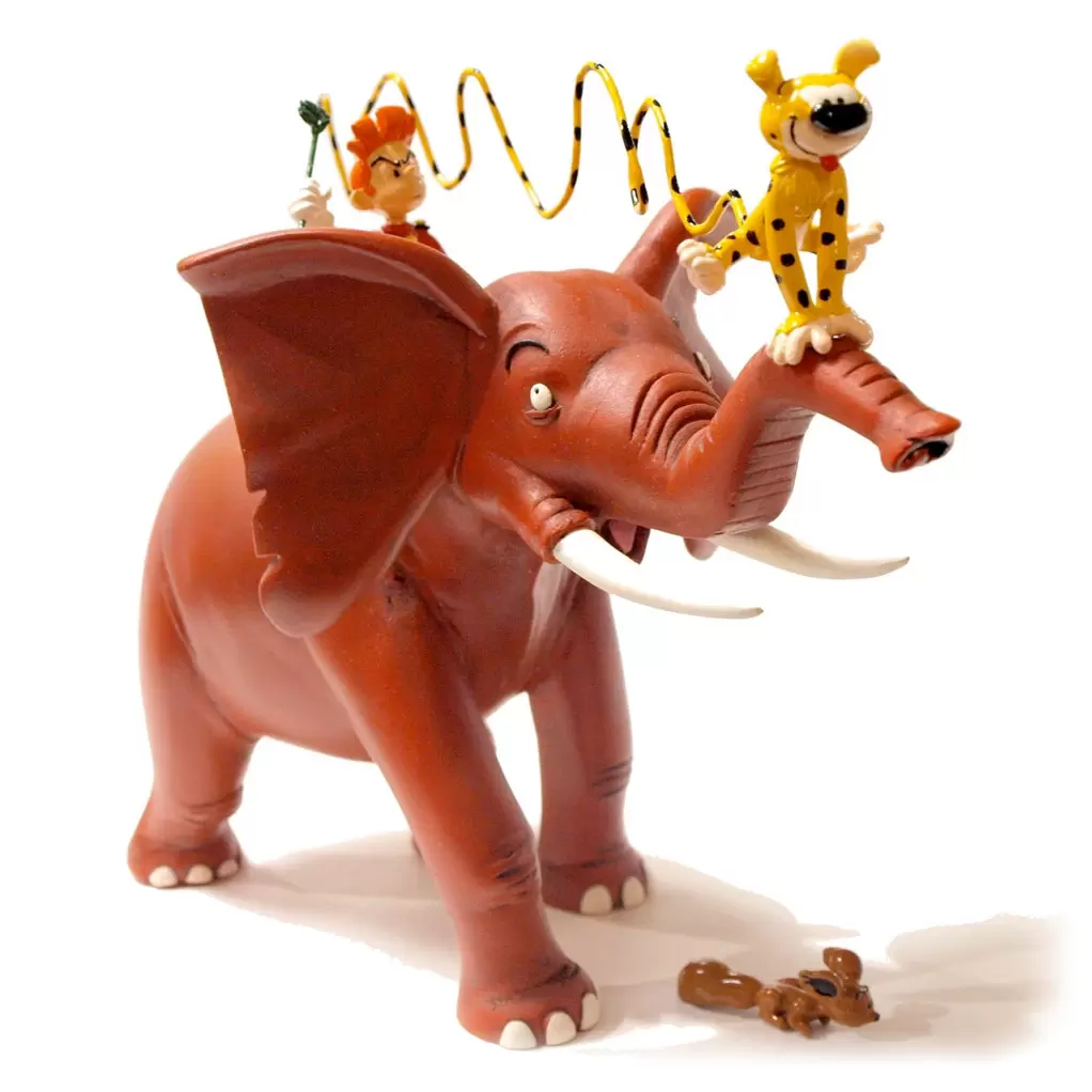 Pixi - Spirou et le Marsupilami chevauchant l\'éléphant avec Spip