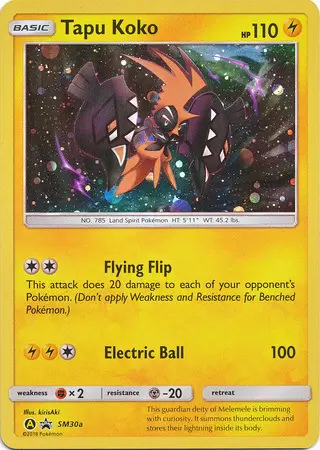 Alternatives Pokemon Cards - Tapu Koko Holo