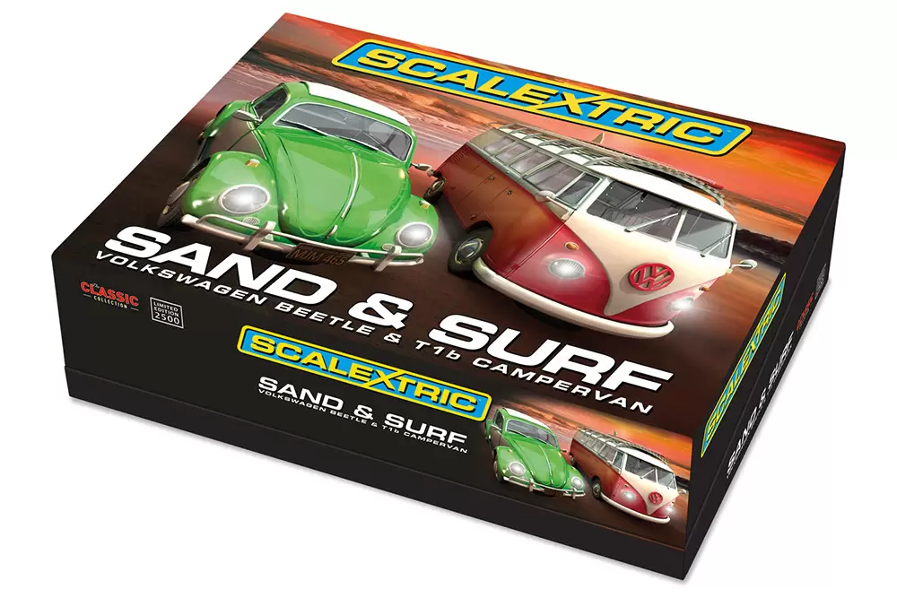 Scalextric - Sand & Surf Volkswagen Beetle & T1b Campervan Limited Edition