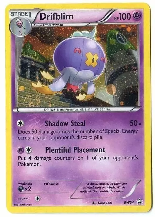 Black & White Promos - Drifblim holo