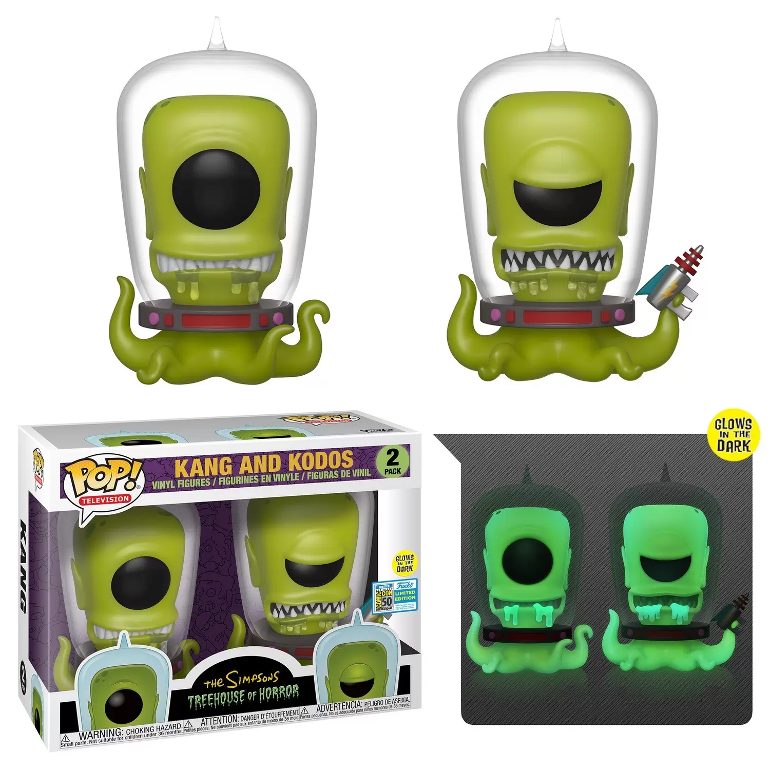 POP! Television - The Simpsons - Kang and Kodos 2 Pack GITD