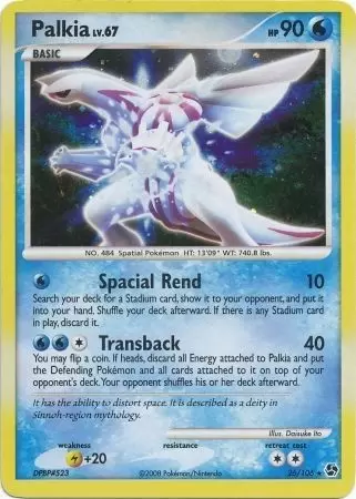 2008 Pokémon Diamond & Pearl Great Encounters 106/106 Palkia LV.X Holo