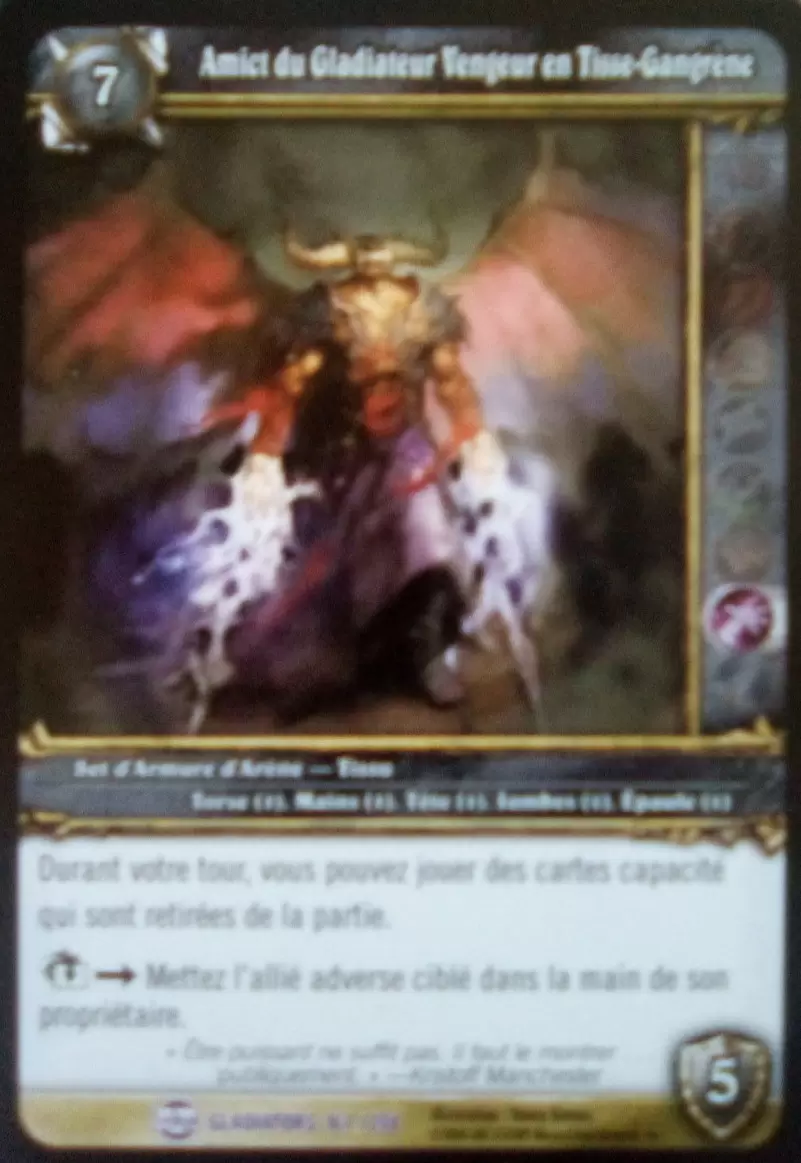 Le Sang des Gladiateurs - Amict du Gladiateur Vengeur en Tisse-Gangrène