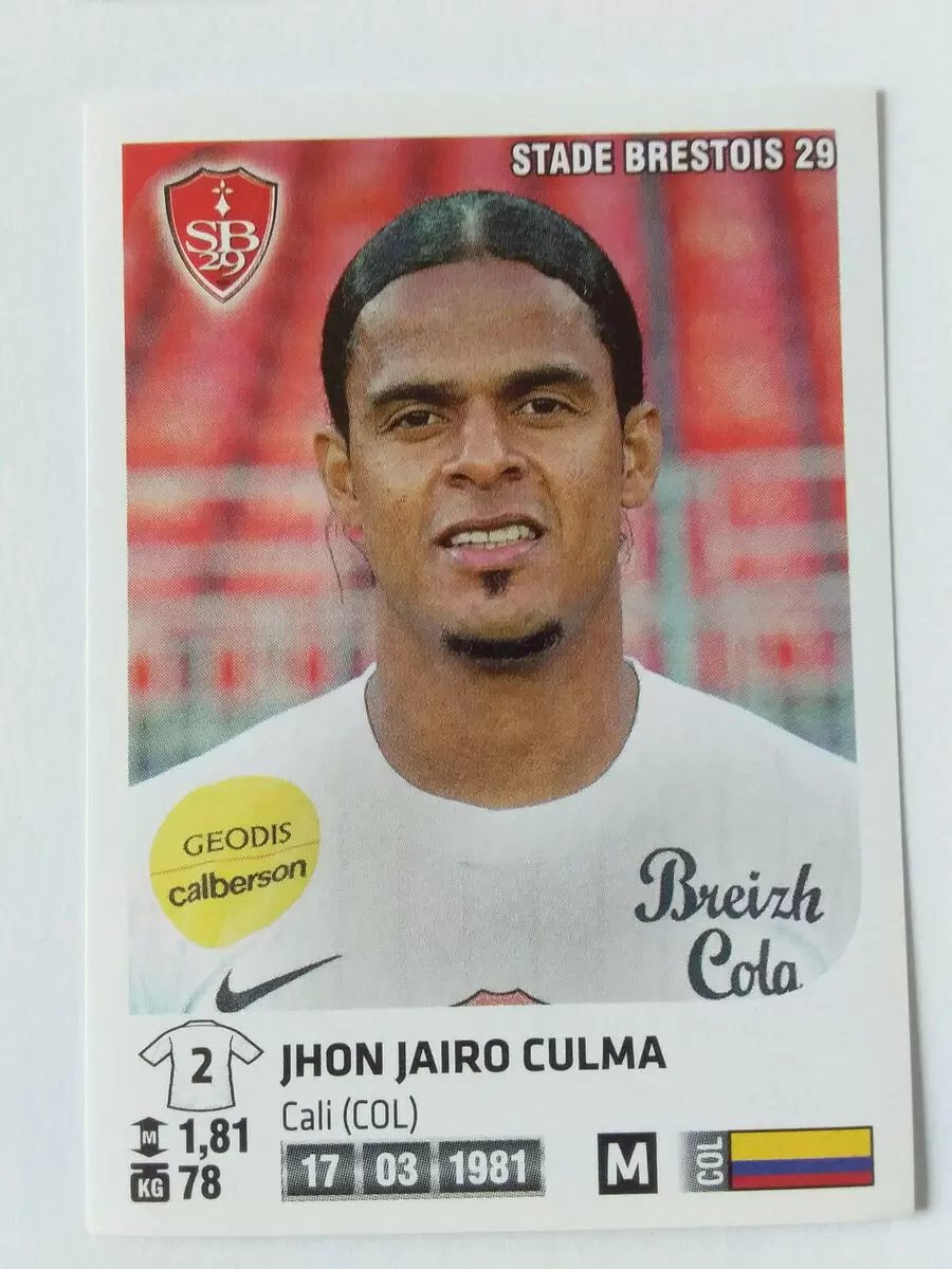 Foot 2012-13 - Jhon Jairo Culma - Stade Brestois 29