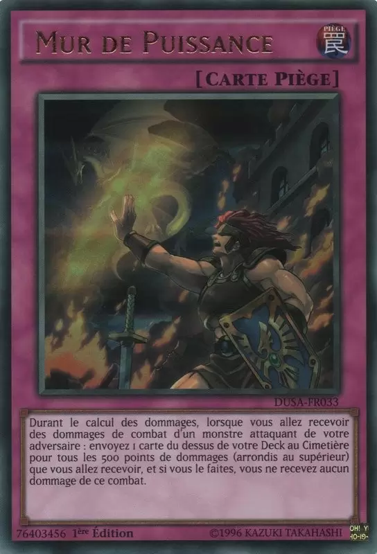 La Saga Des Duellistes DUSA - Mur de Puissance