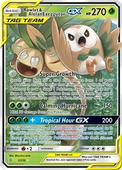 Unified Minds - Rowlet & Alolan Exeggutor GX