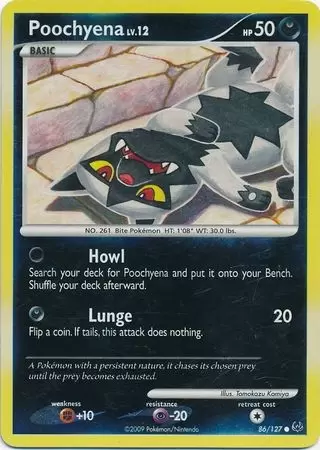 Platinium - Poochyena Reverse